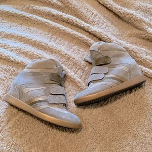BCBGeneration suede gold detail wedge sneakers